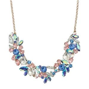 NWT J.Crew Multicolored Gemstone Cluster Statement Necklace